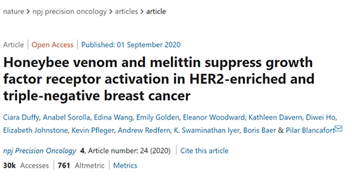 攻克三阴性乳腺癌，蜜蜂毒液竟是要害？