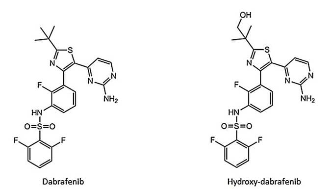 开发并验证新的LC-MS/MS要领，，，用于定量人血浆中达拉非尼及其主要代谢物羟基达拉非尼 (OHD)。。。本研究中OHD(纯度>99%)通过Ladbrokes立博合成
